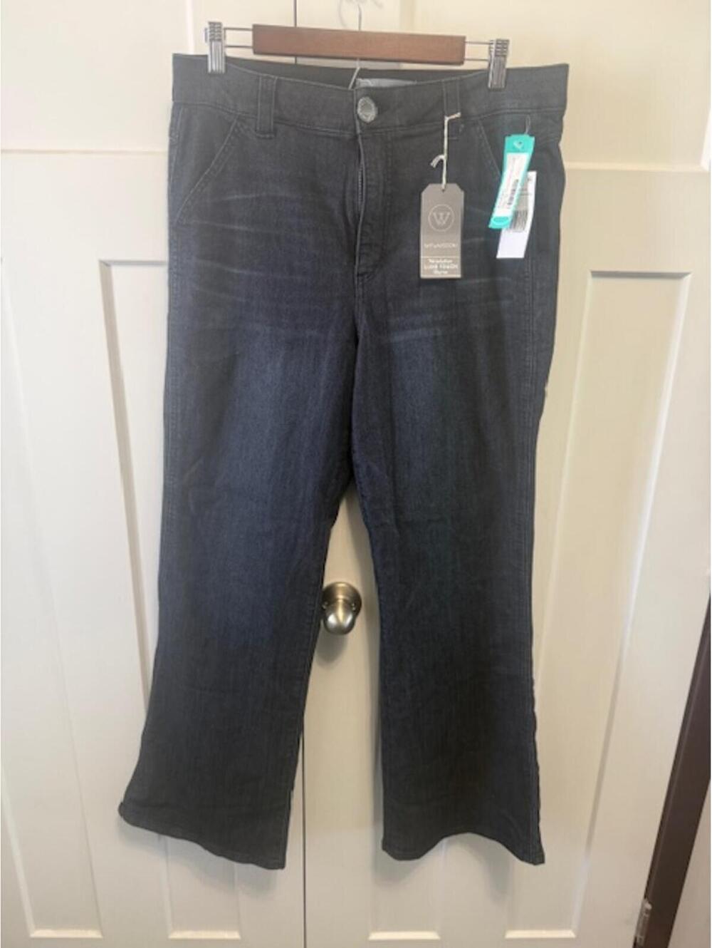 NWT Wit and Wisdom dark denim jeans sold by Nordstrom boot cut jean in size 12
